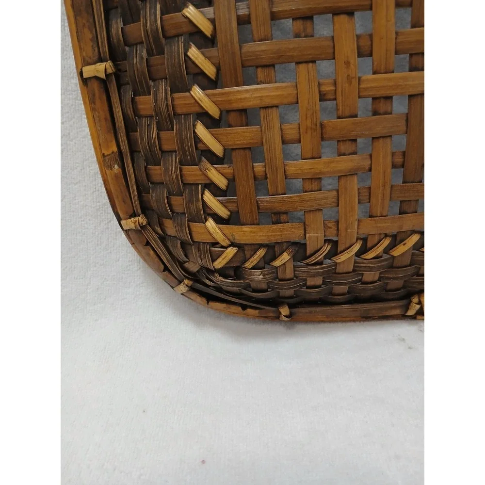 Mid-Century Philippine Basket Vegetable Tray Serving 15